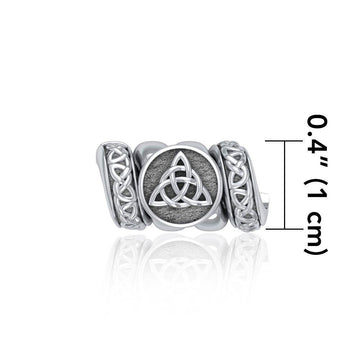 Triquetra with Celtic Accented Silver Bead TBD363 - Jewelry
